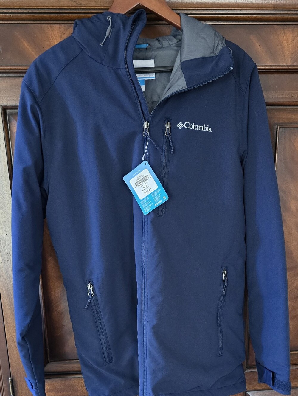 Columbia Men's Navy Softshell Performance Jacket with Hood